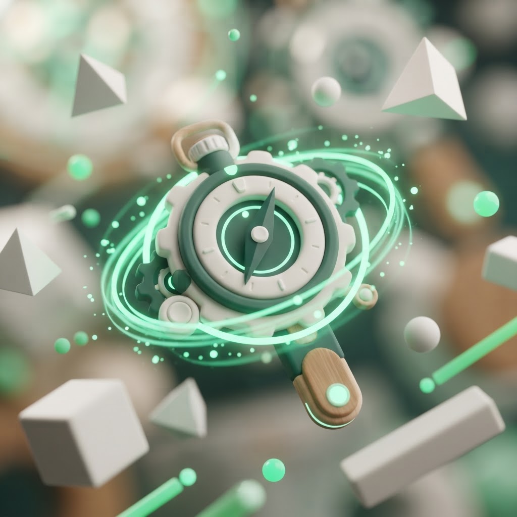 Illustrazione 3D: Attendi